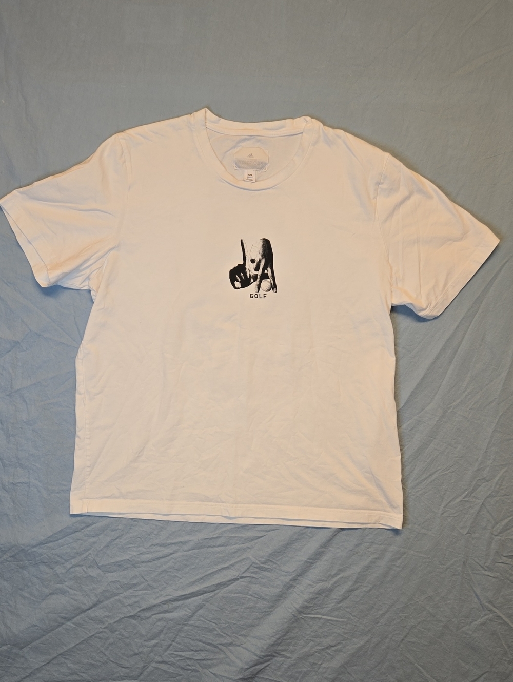 Adidas Adicross LA Golf Full Graphic Short Sleeve Crewneck T-Shirt White & Black